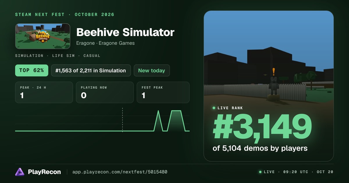 Beehive Simulator in Steam Next Fest