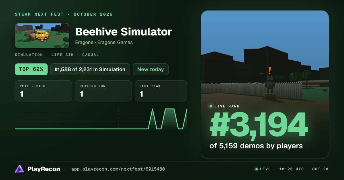 Beehive Simulator im Steam Next Fest