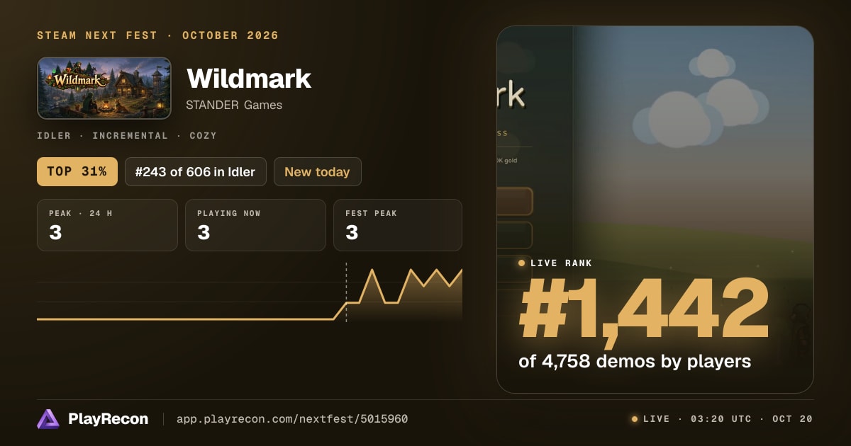 Wildmark in Steam Next Fest