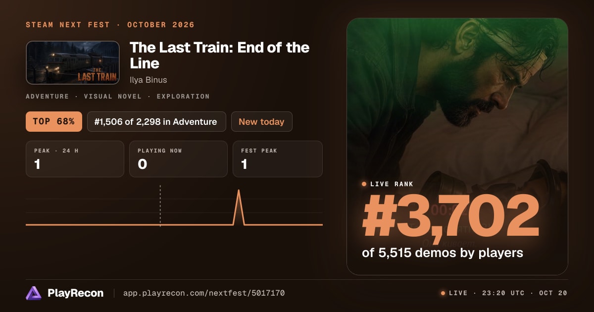 The Last Train: End of the Line in Steam Next Fest