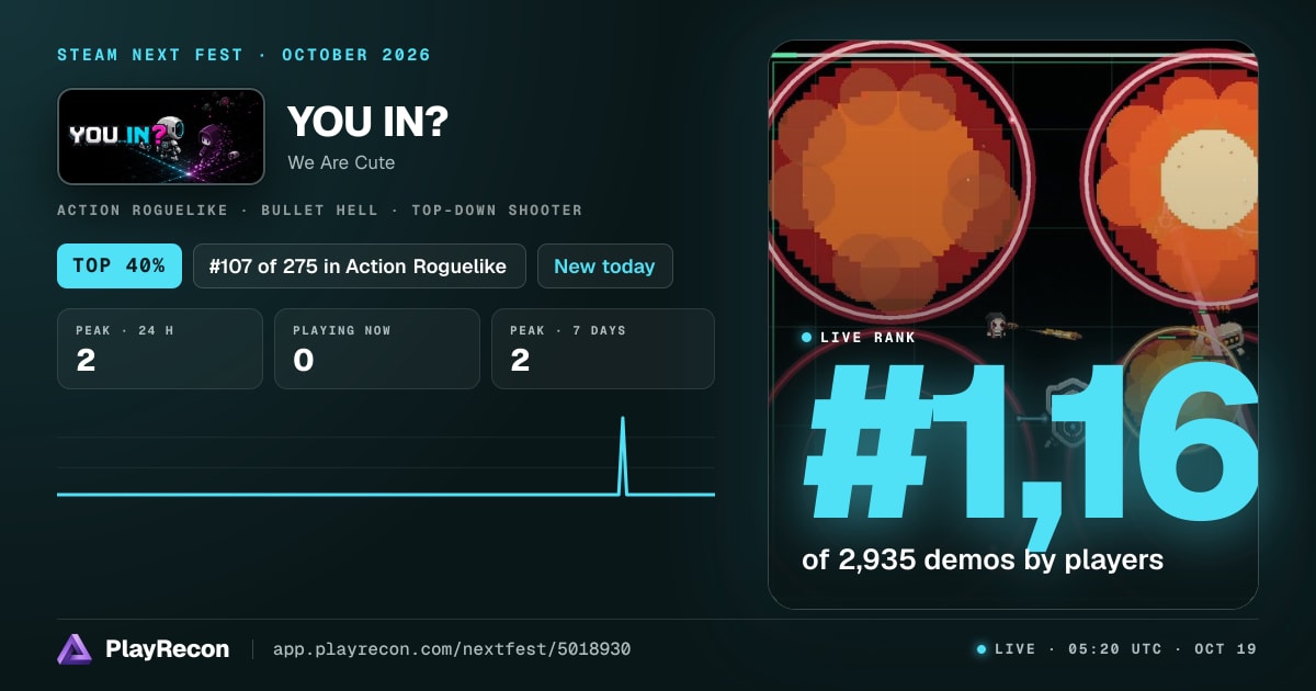 YOU IN? in Steam Next Fest