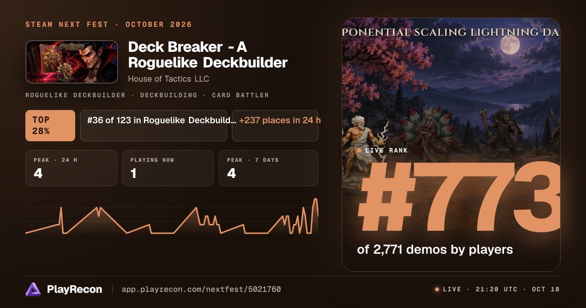 Deck Breaker - A Roguelike Deckbuilder на Steam Next Fest