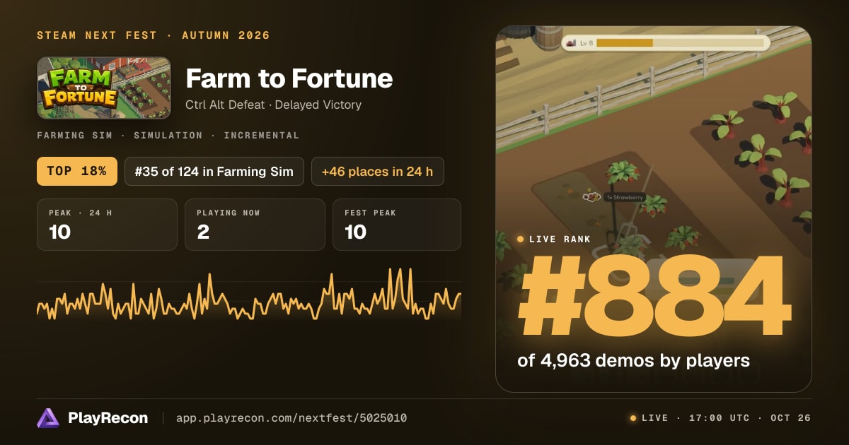 Farm to Fortune на Steam Next Fest