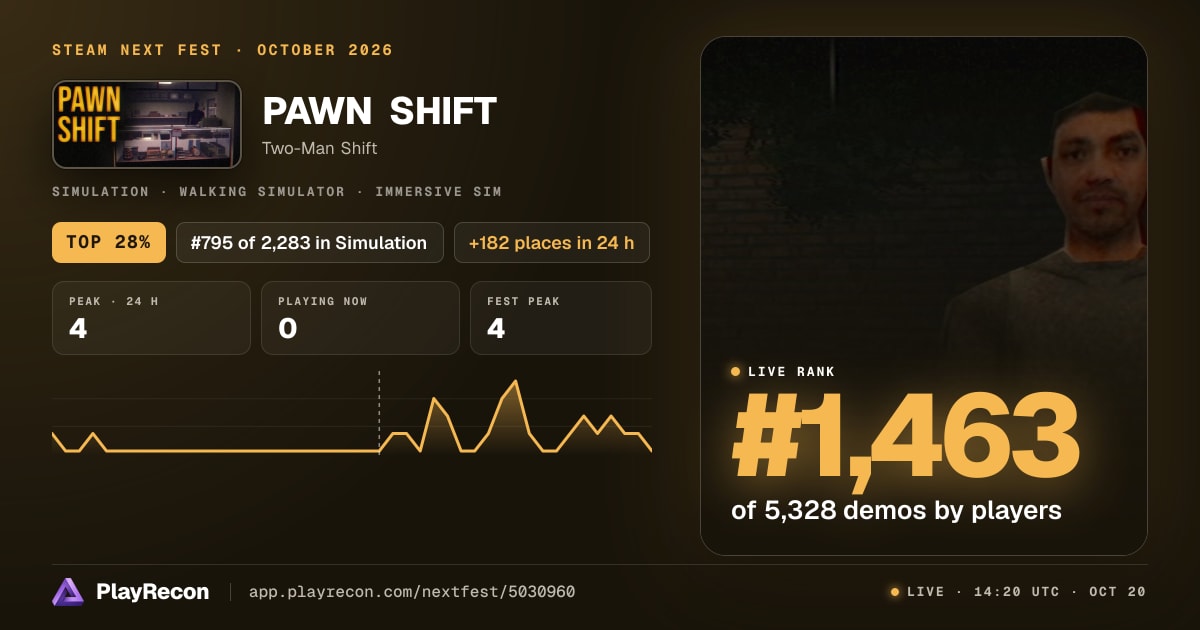 PAWN SHIFT allo Steam Next Fest