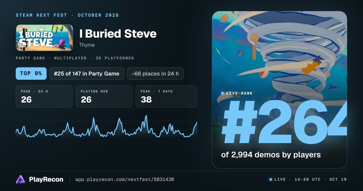 I Buried Steve in Steam Next Fest