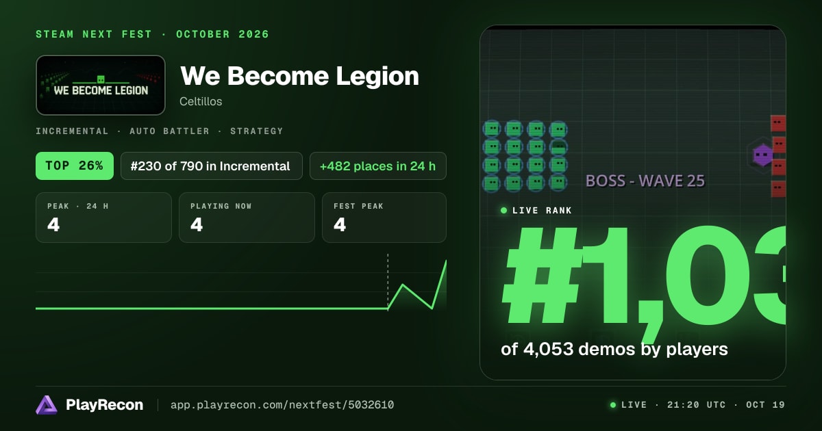 We Become Legion allo Steam Next Fest