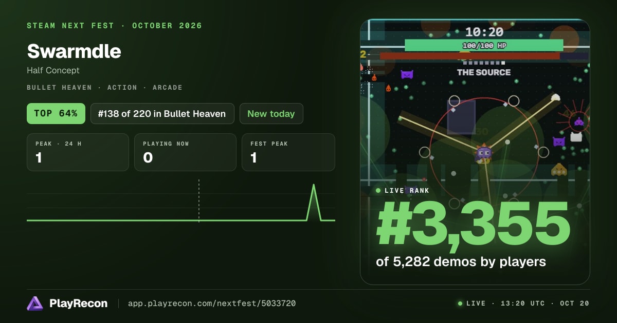 Swarmdle im Steam Next Fest