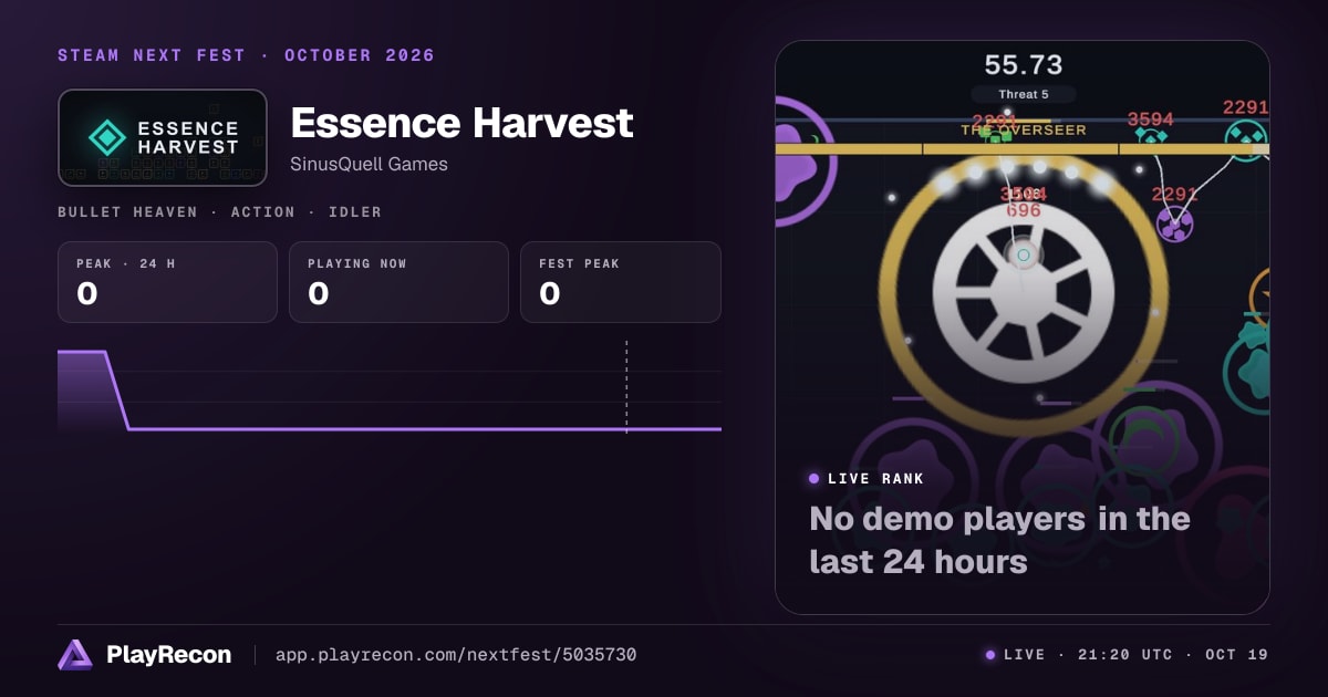 Essence Harvest en el Steam Next Fest