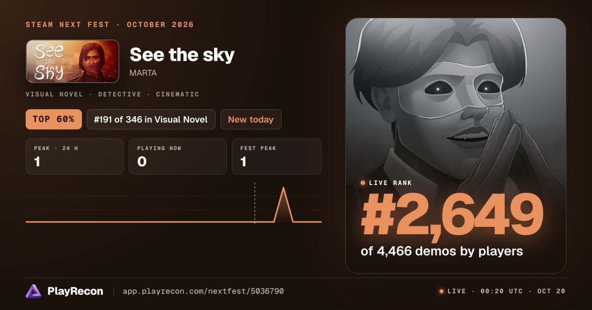 See the sky im Steam Next Fest