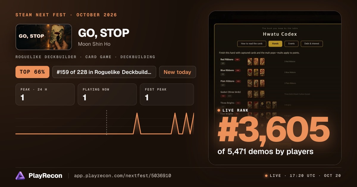 GO, STOP in Steam Next Fest