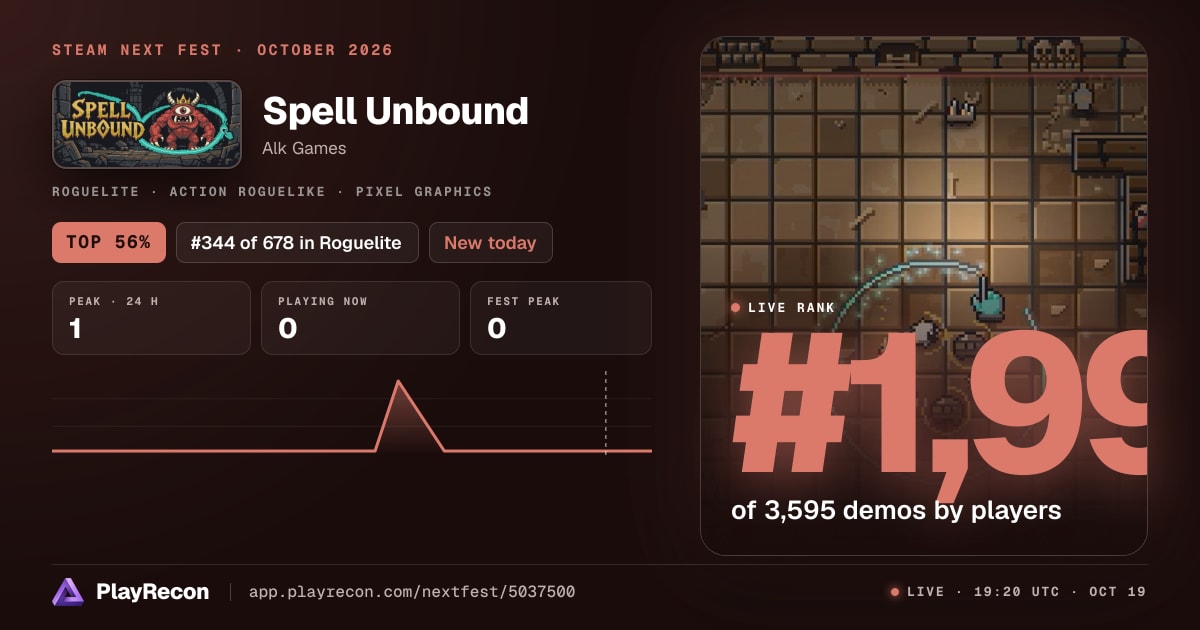 Spell Unbound in Steam Next Fest