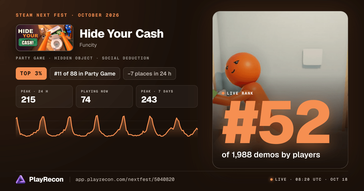 Hide Your Cash in Steam Next Fest