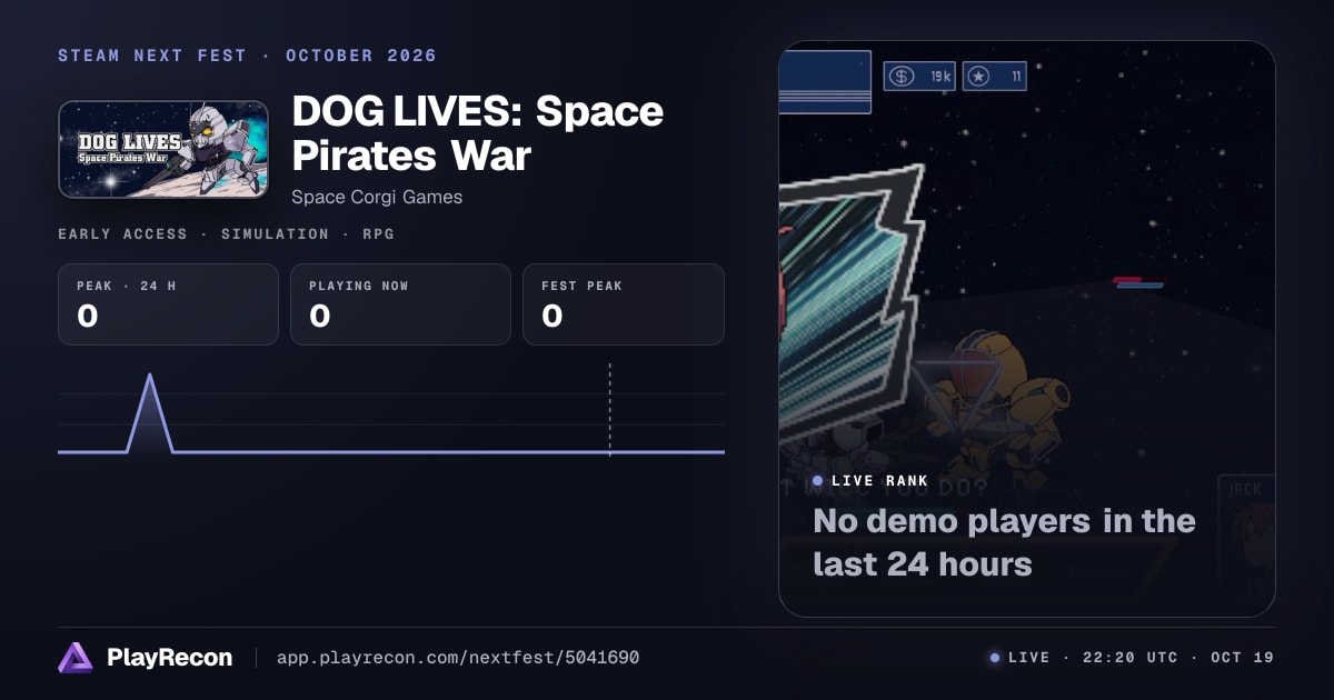 DOG LIVES: Space Pirates War im Steam Next Fest