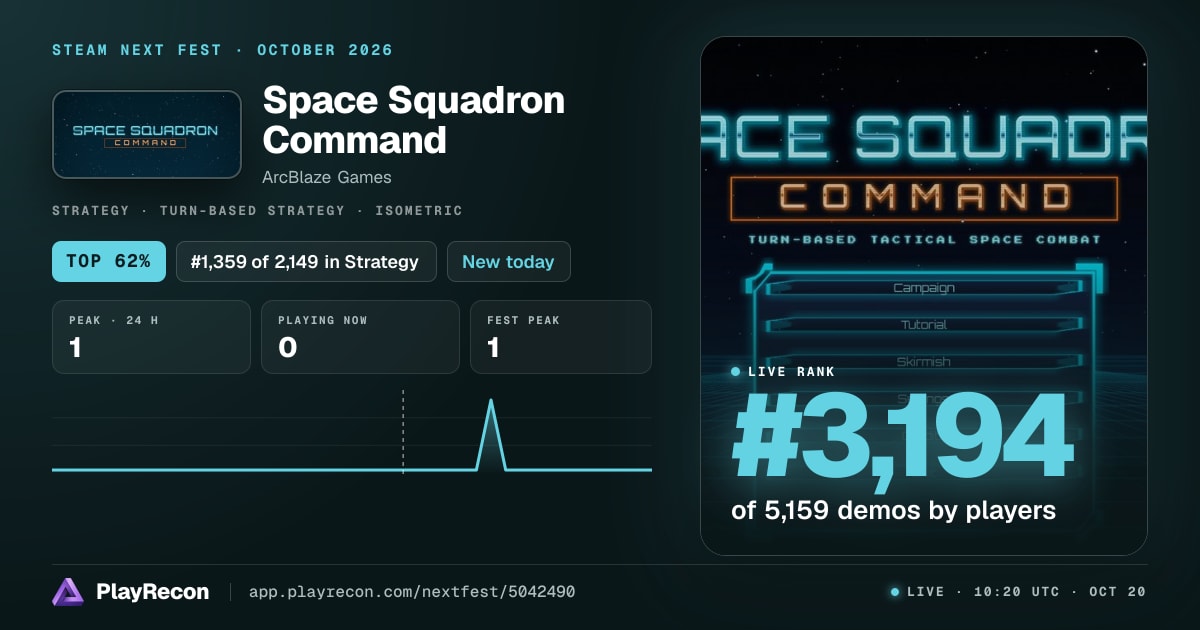 Space Squadron Command in Steam Next Fest