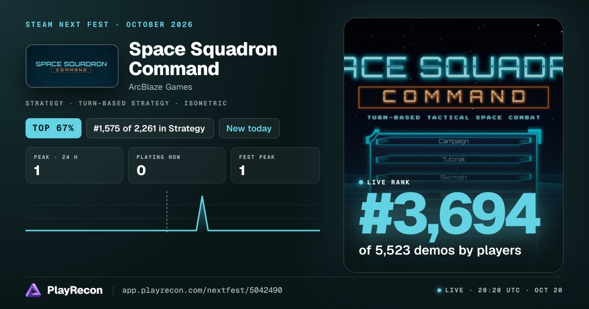 Space Squadron Command en el Steam Next Fest