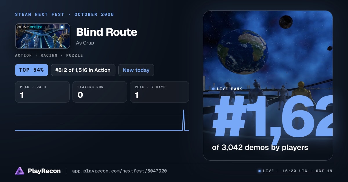 Blind Route на Steam Next Fest