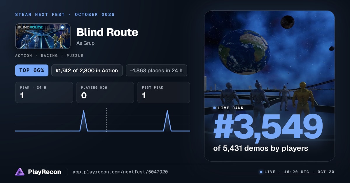 Blind Route im Steam Next Fest