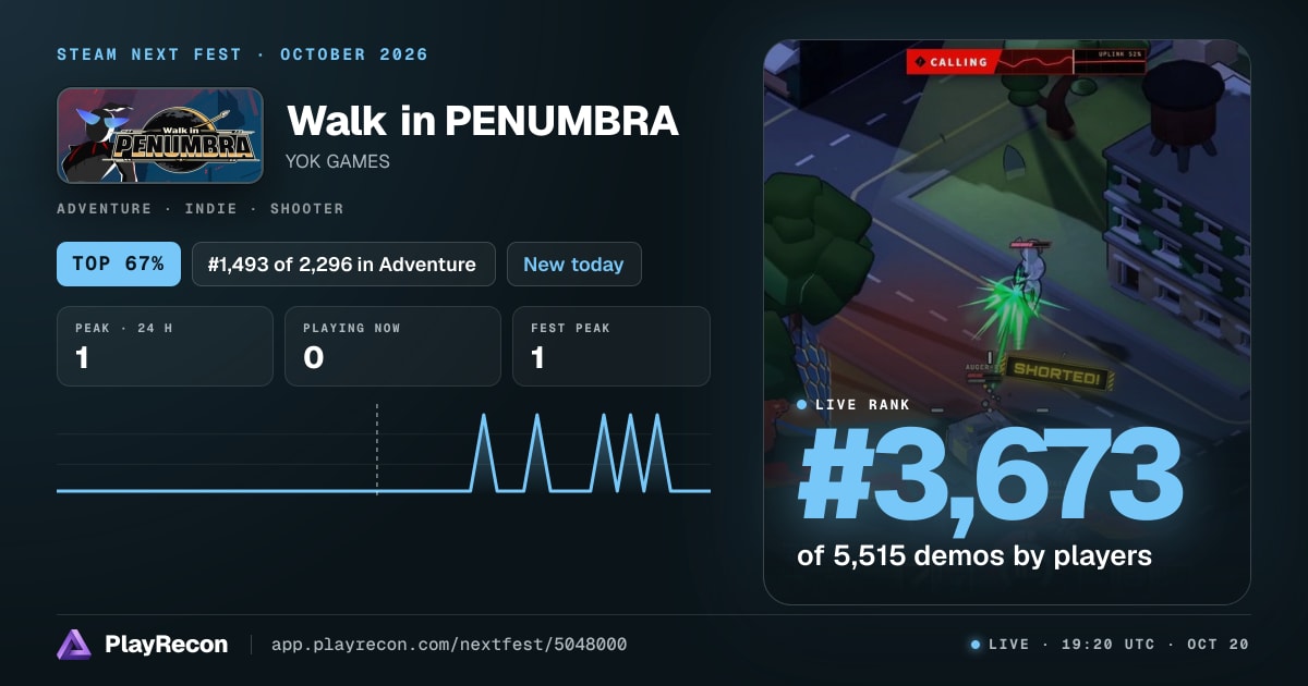 Walk in PENUMBRA en el Steam Next Fest