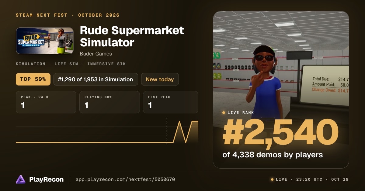 Rude Supermarket Simulator au Steam Next Fest