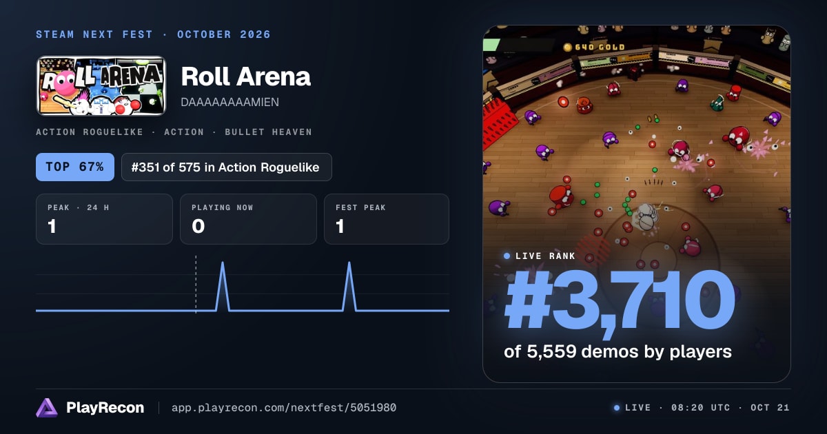 Roll Arena in Steam Next Fest