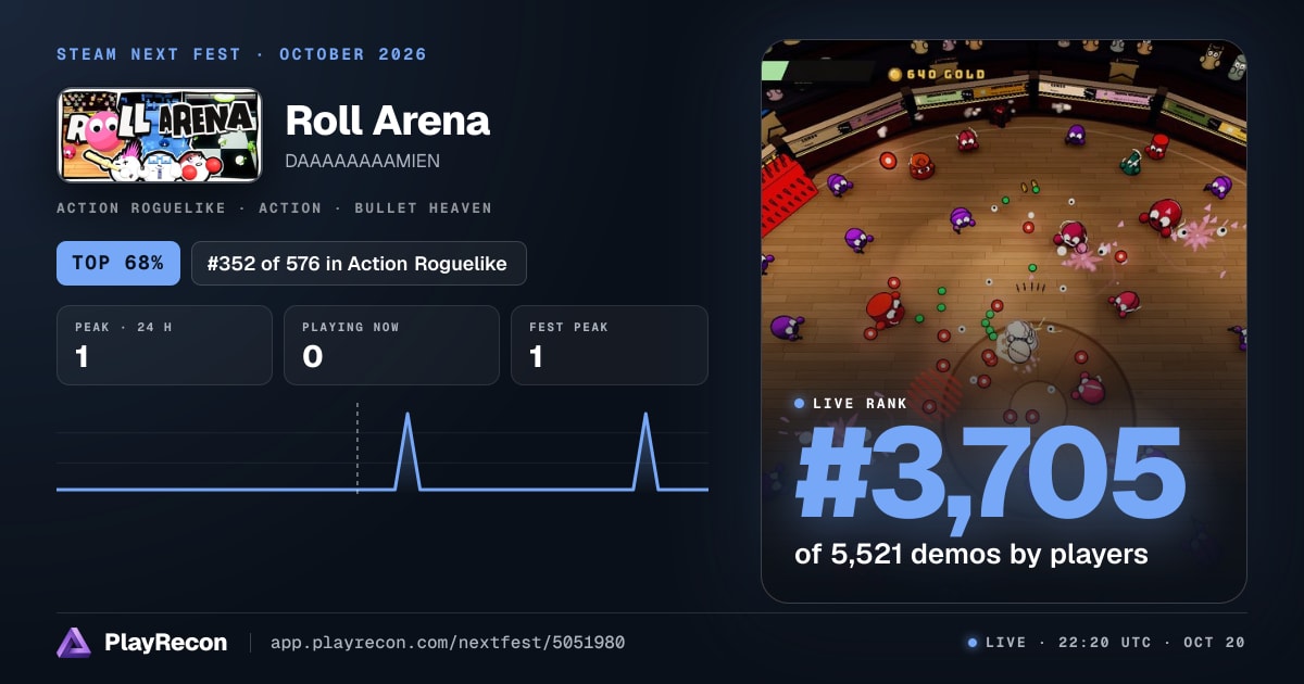 Roll Arena en el Steam Next Fest