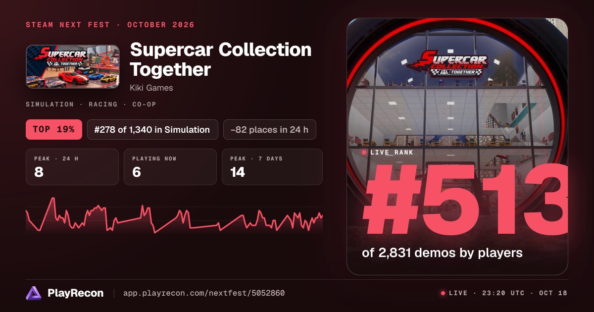 Supercar Collection Together in Steam Next Fest