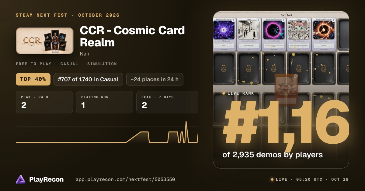 CCR - Cosmic Card Realm на Steam Next Fest
