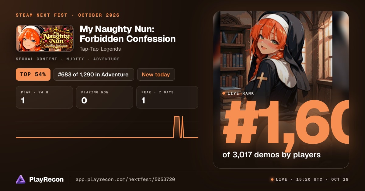 My Naughty Nun: Forbidden Confession in Steam Next Fest