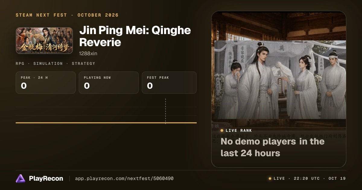 Jin Ping Mei: Qinghe Reverie in Steam Next Fest