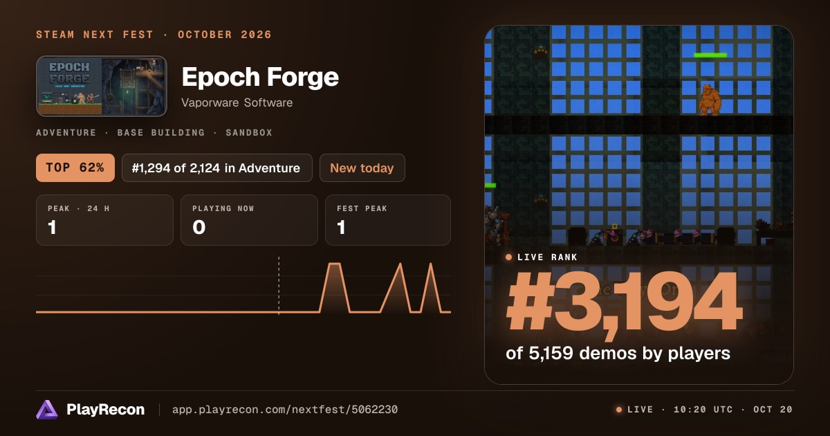 Epoch Forge allo Steam Next Fest