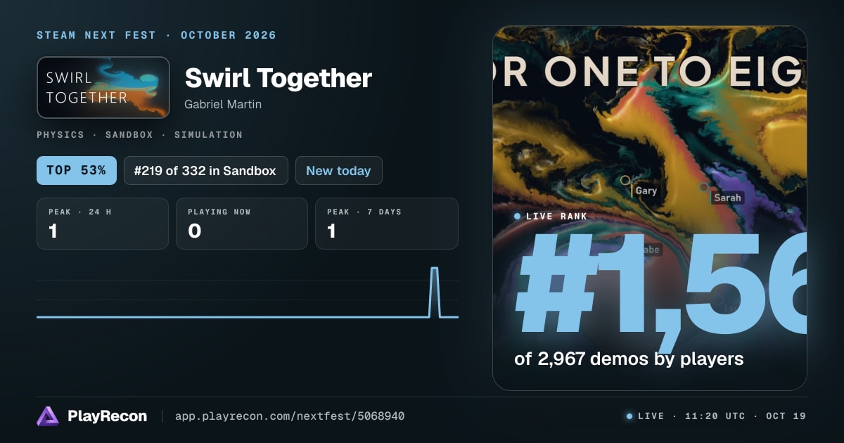 Swirl Together in Steam Next Fest