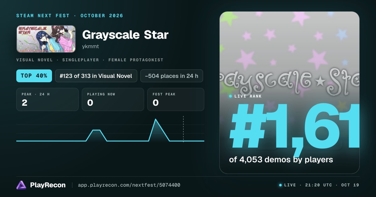 Grayscale Star in Steam Next Fest