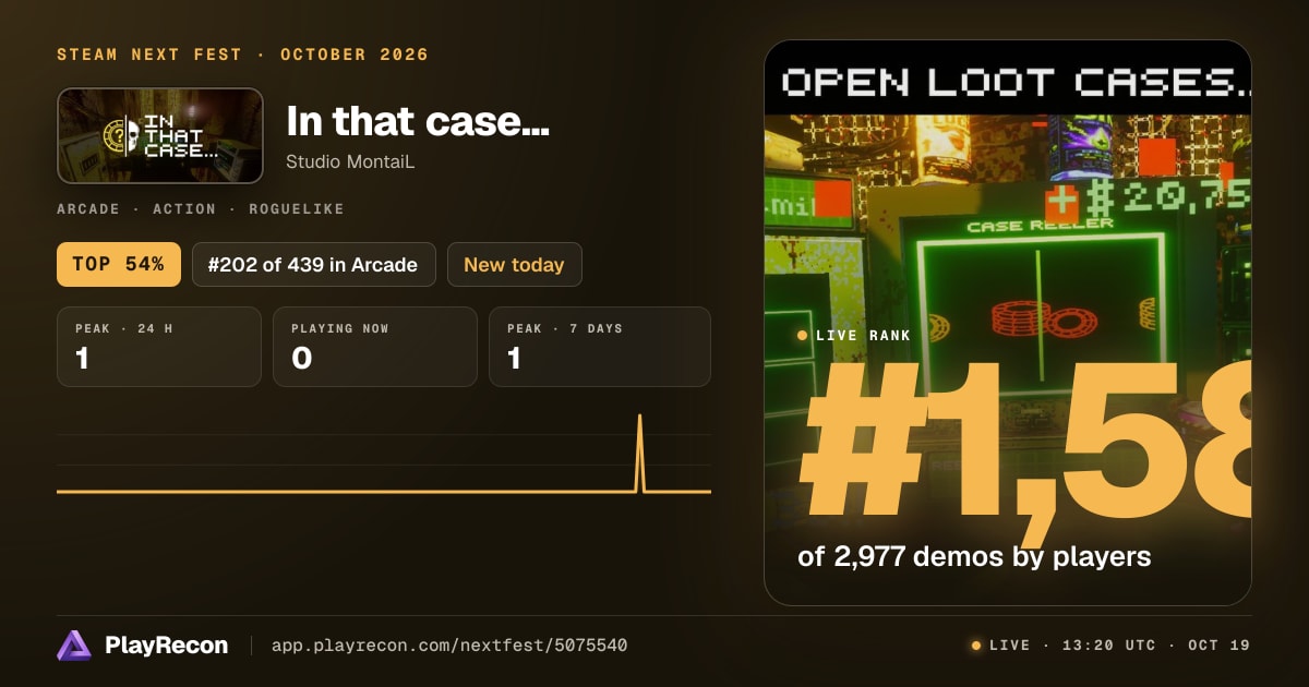 In that case... на Steam Next Fest