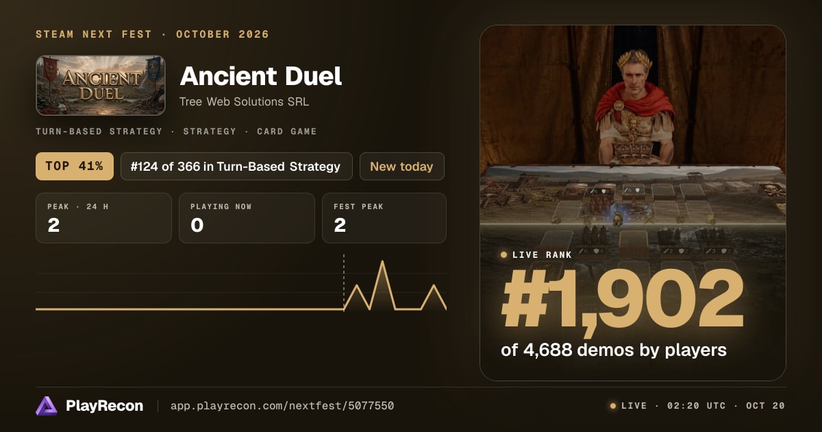 Ancient Duel au Steam Next Fest