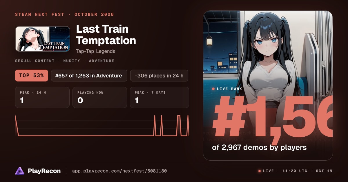 Last Train Temptation in Steam Next Fest