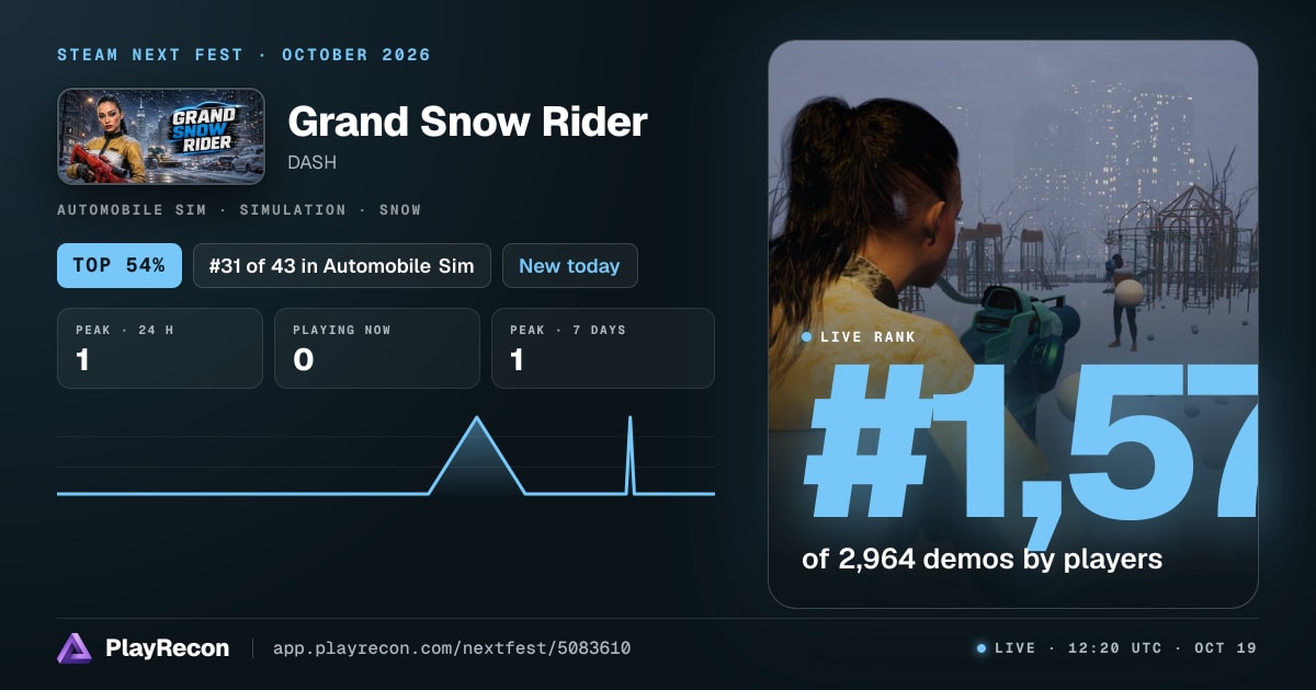 Grand Snow Rider in Steam Next Fest
