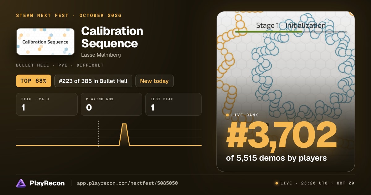 Calibration Sequence im Steam Next Fest