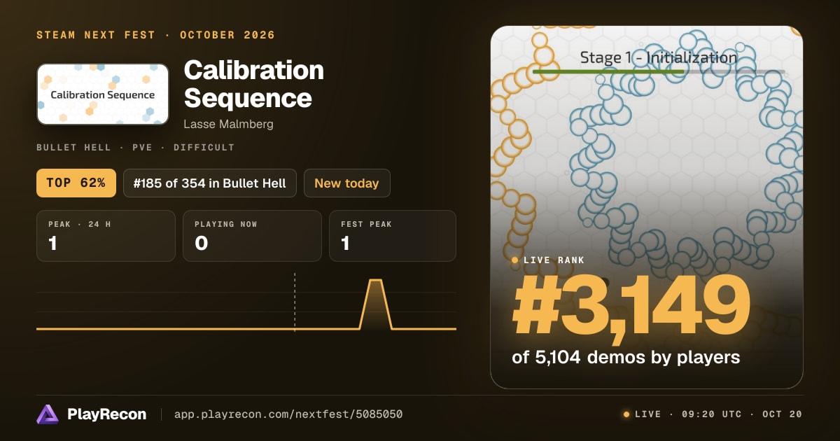 Calibration Sequence en el Steam Next Fest