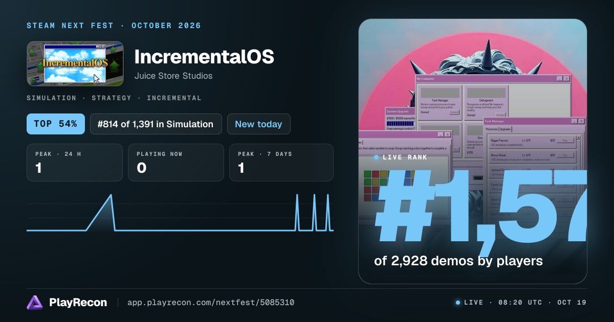 IncrementalOS au Steam Next Fest