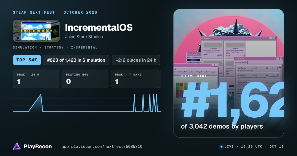 IncrementalOS на Steam Next Fest
