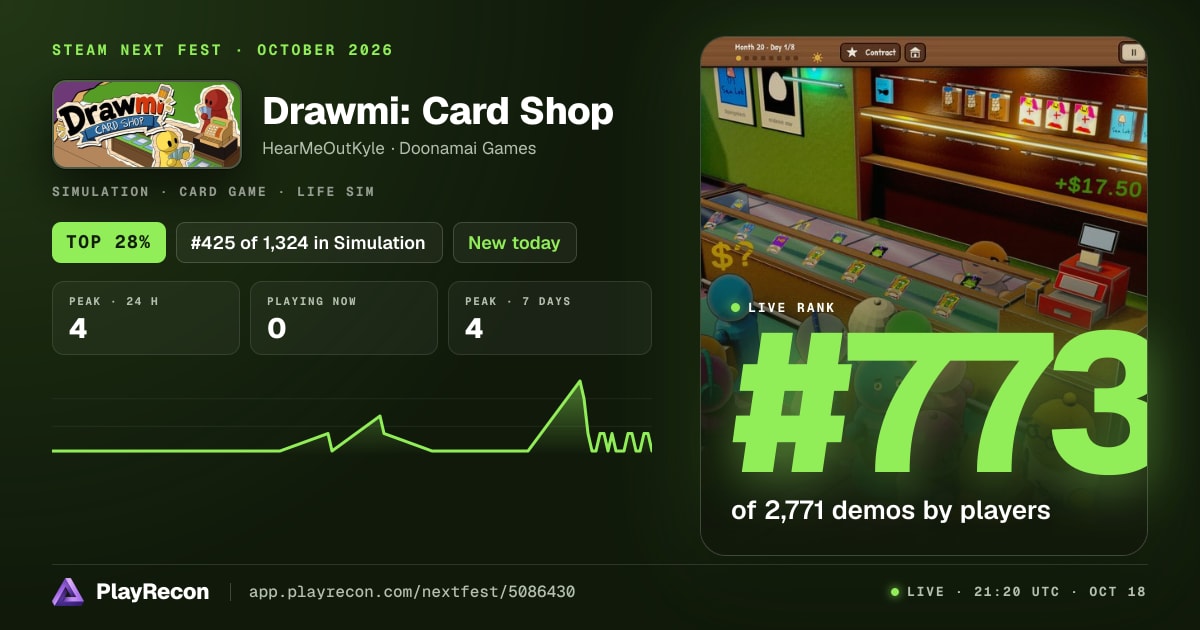 Drawmi: Card Shop на Steam Next Fest