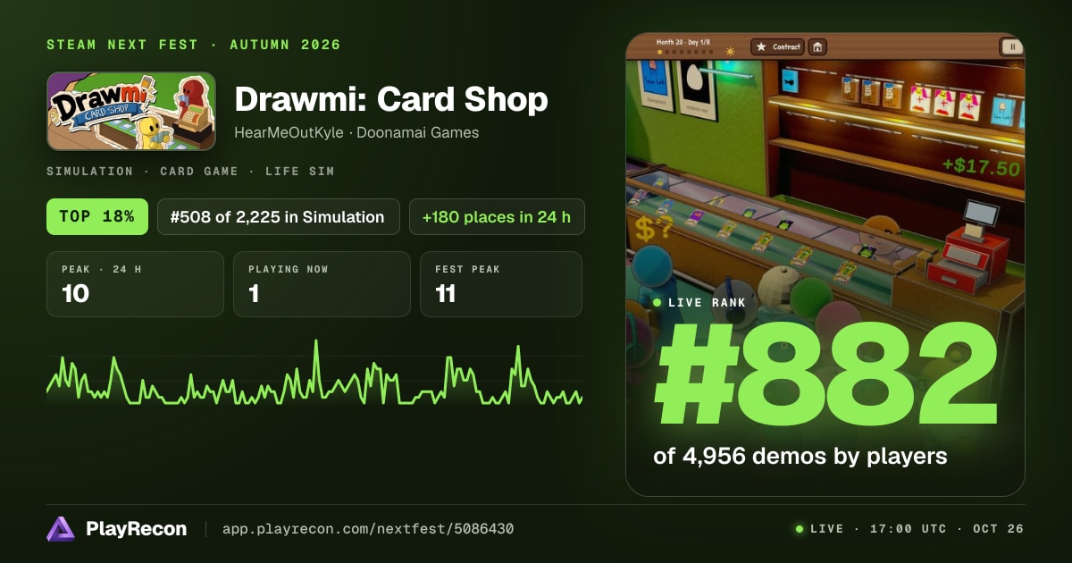 Drawmi: Card Shop au Steam Next Fest