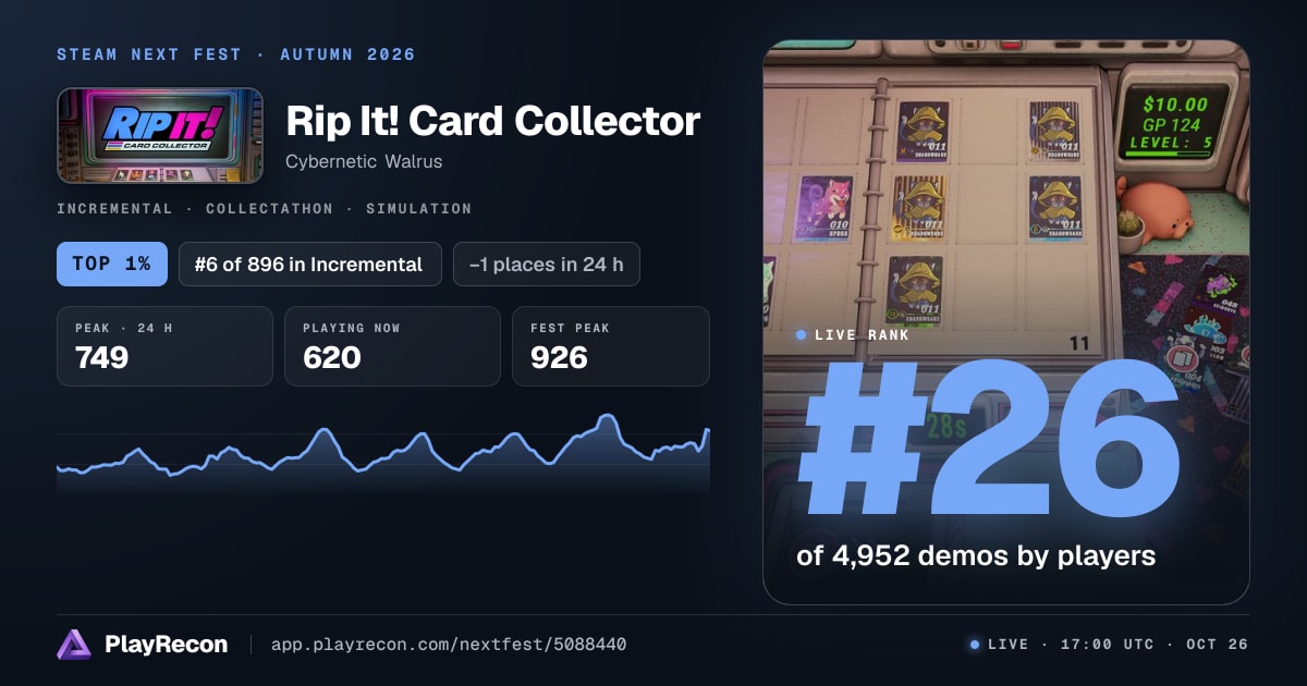 Rip It! Card Collector in Steam Next Fest