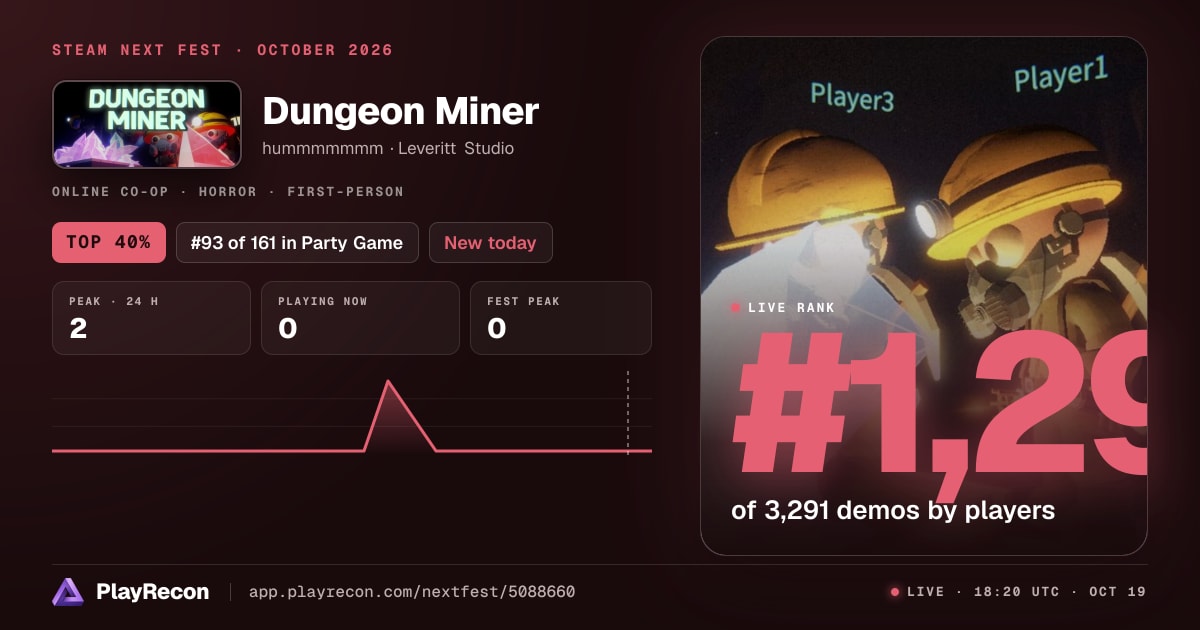 Dungeon Miner in Steam Next Fest