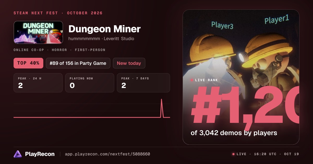 Dungeon Miner im Steam Next Fest