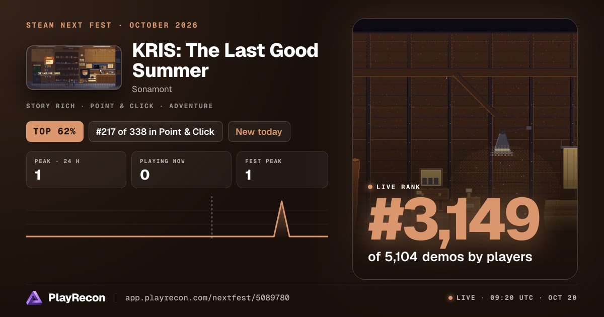 KRIS: The Last Good Summer en el Steam Next Fest