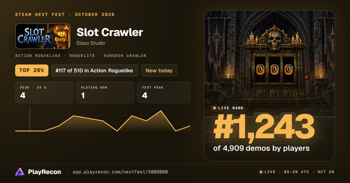 Slot Crawler in Steam Next Fest