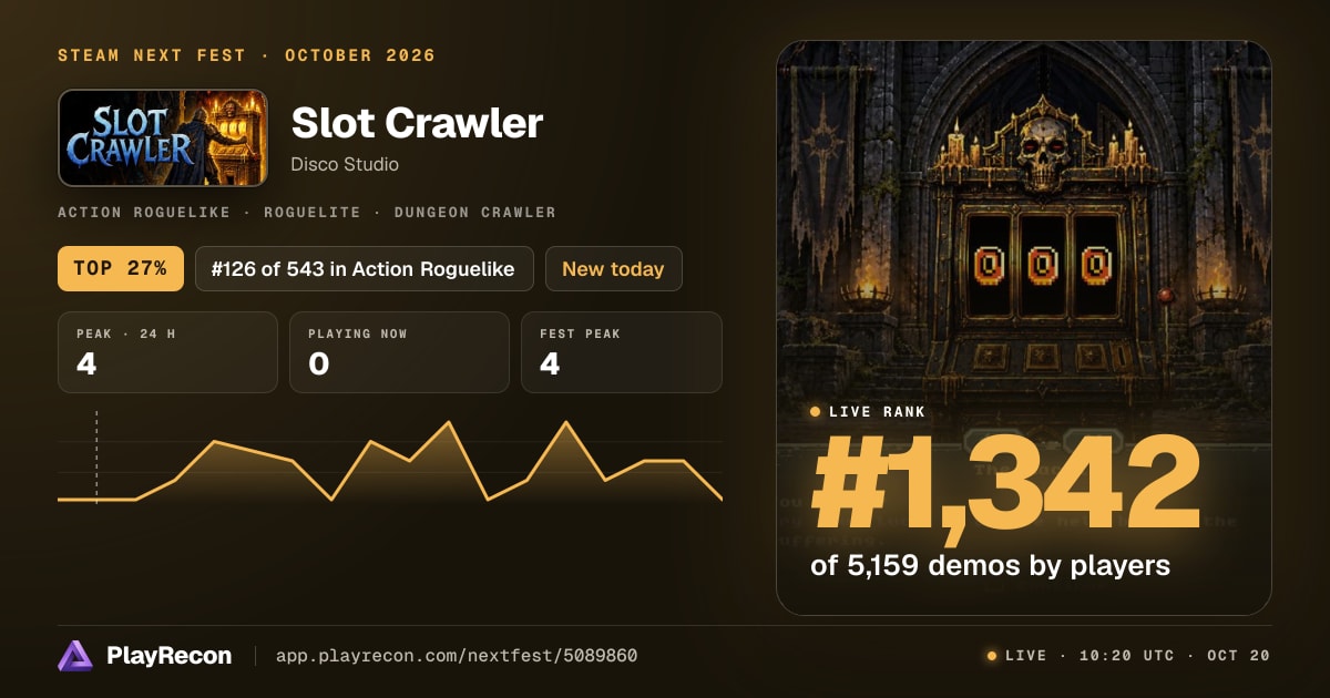 Slot Crawler allo Steam Next Fest