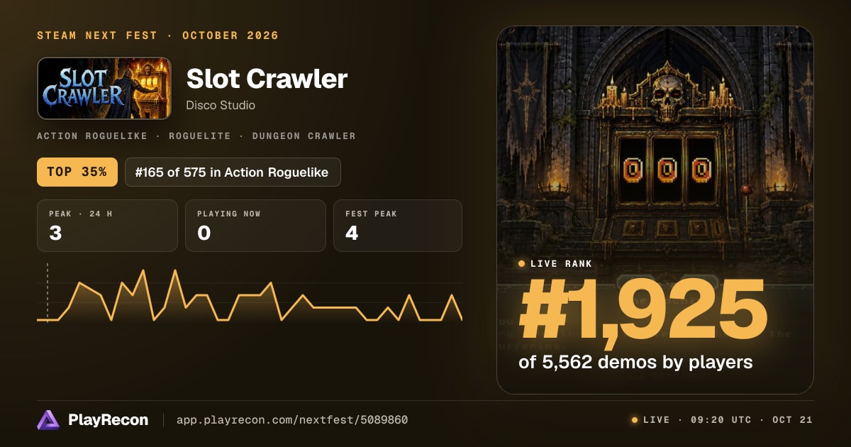Slot Crawler au Steam Next Fest