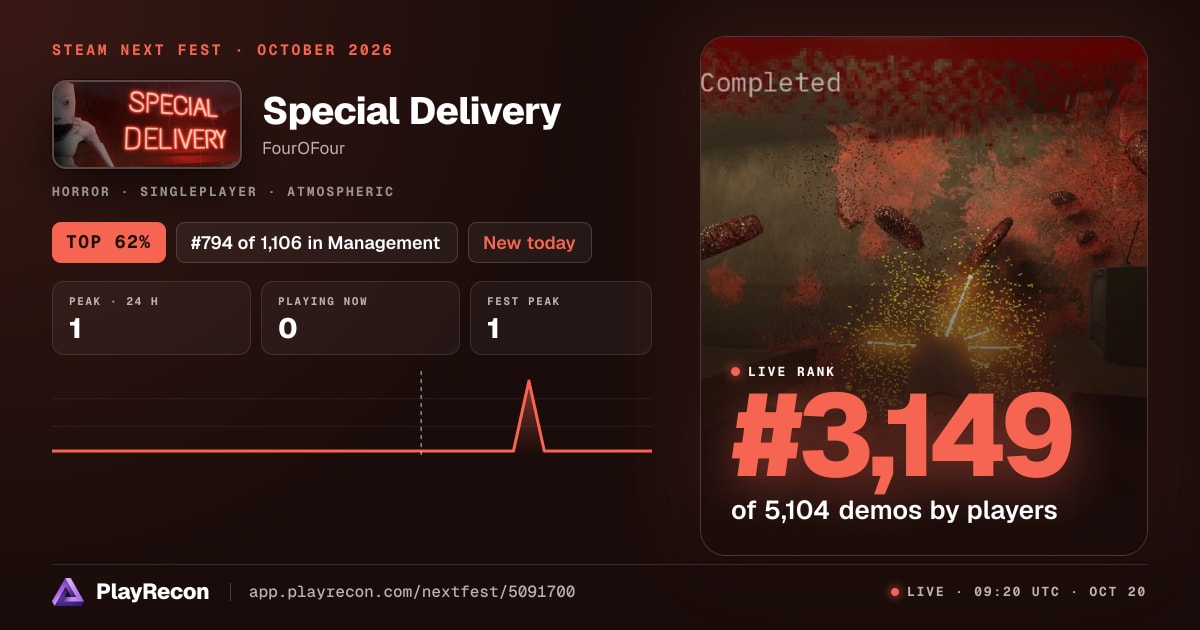 Special Delivery en el Steam Next Fest